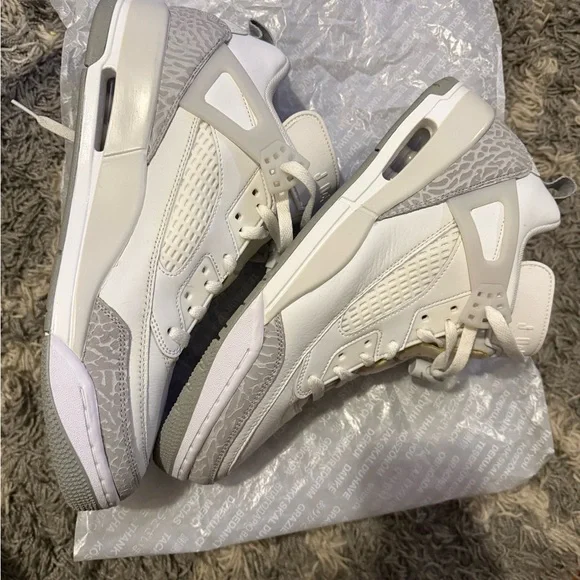 Jordan Men's Cream High-Top Sneakers - Picture 5 of 6